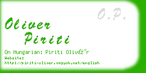 oliver piriti business card